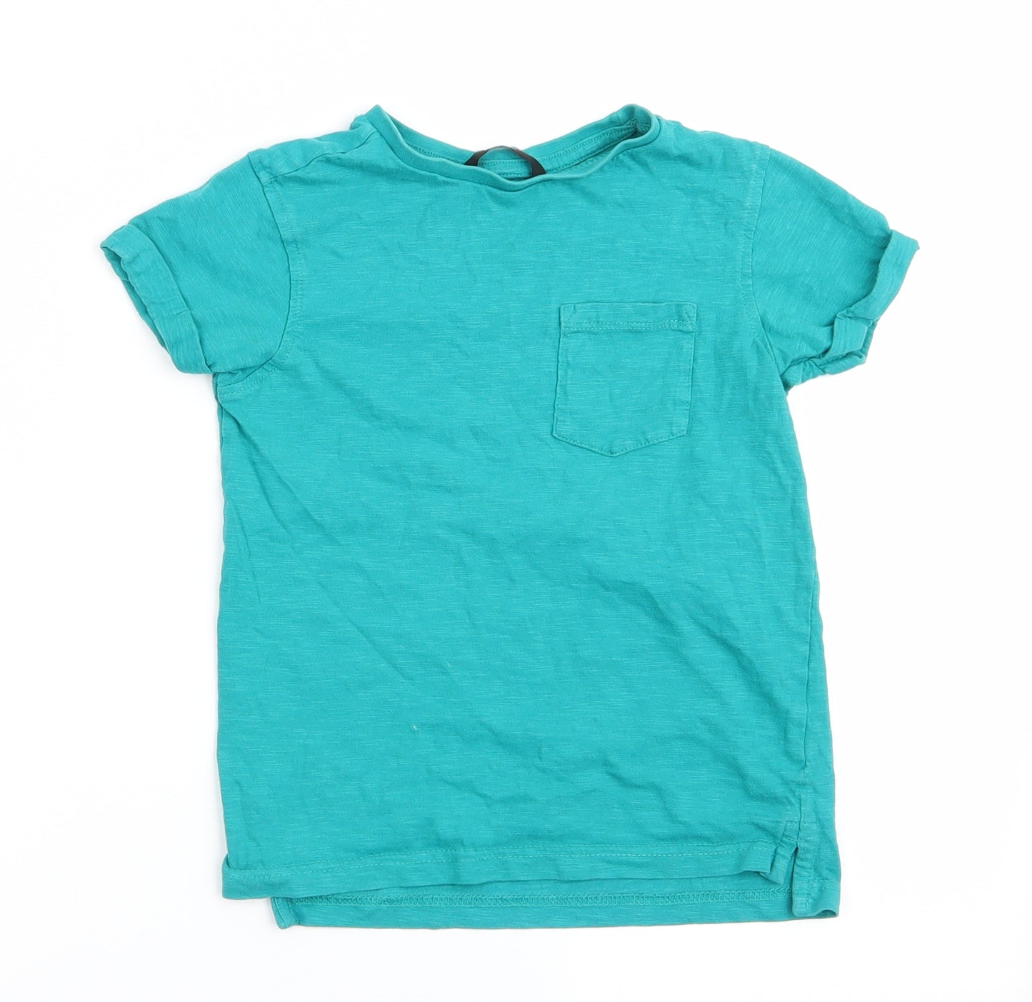 George Boys Green   Basic T-Shirt Size 5-6 Years  - Side Vented