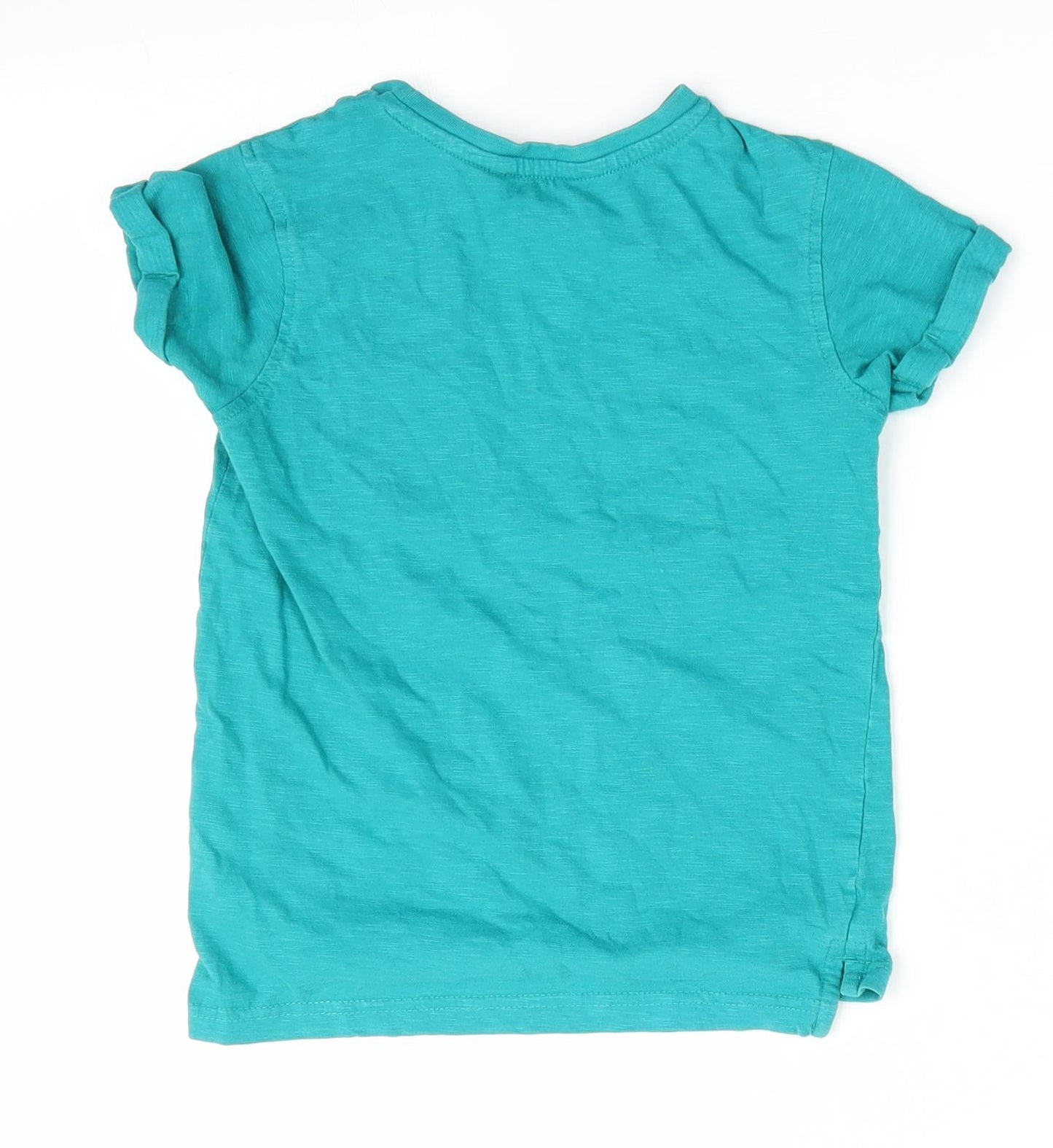 George Boys Green   Basic T-Shirt Size 5-6 Years  - Side Vented