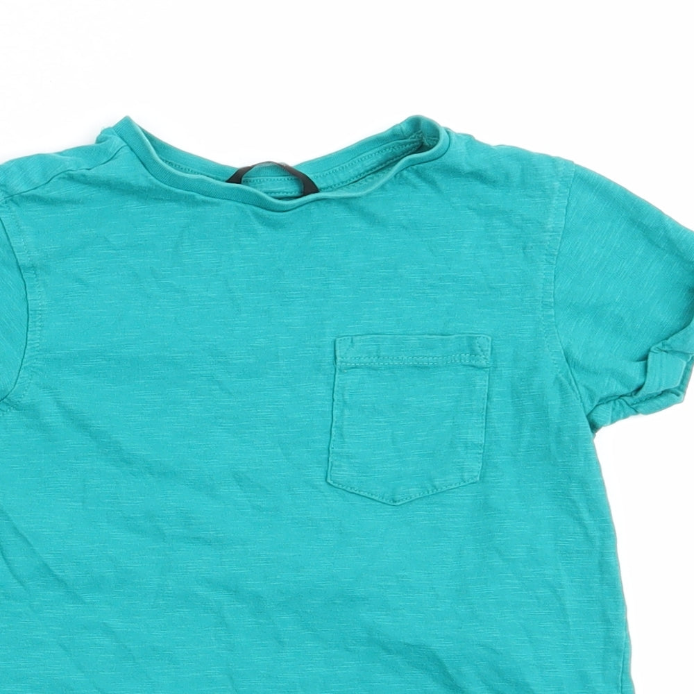 George Boys Green   Basic T-Shirt Size 5-6 Years  - Side Vented