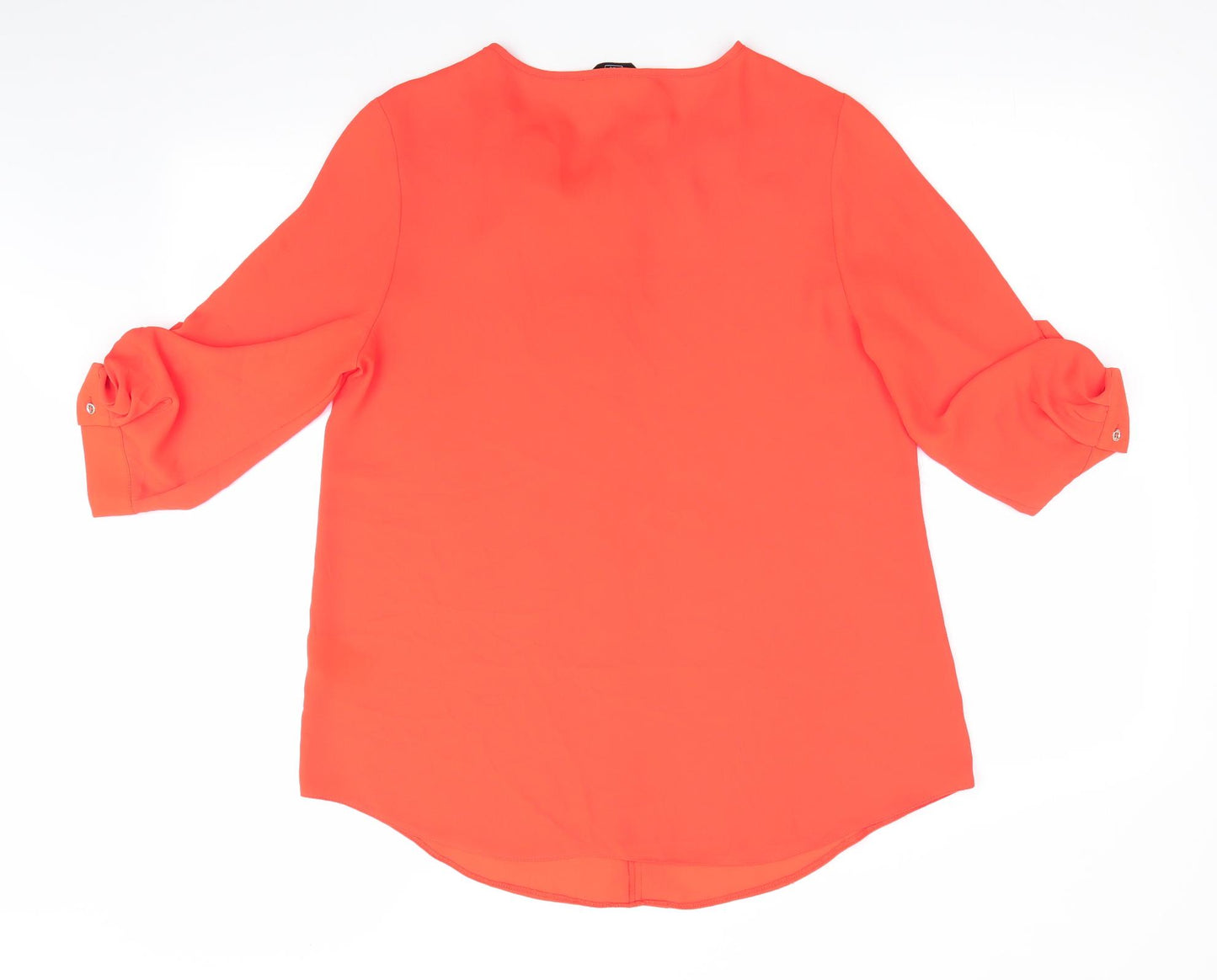 Florence and Fred Womens Orange   Tunic Blouse Size 12  - Tie front fastening