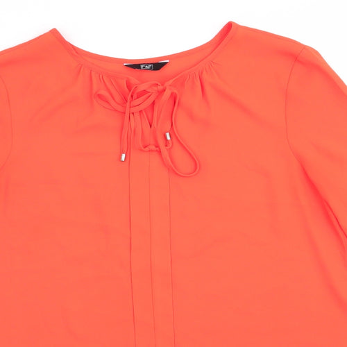 Florence and Fred Womens Orange   Tunic Blouse Size 12  - Tie front fastening