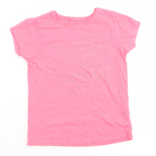 Young Dimension Girls Orange   Basic T-Shirt Size 6-7 Years  - You are my sunshine