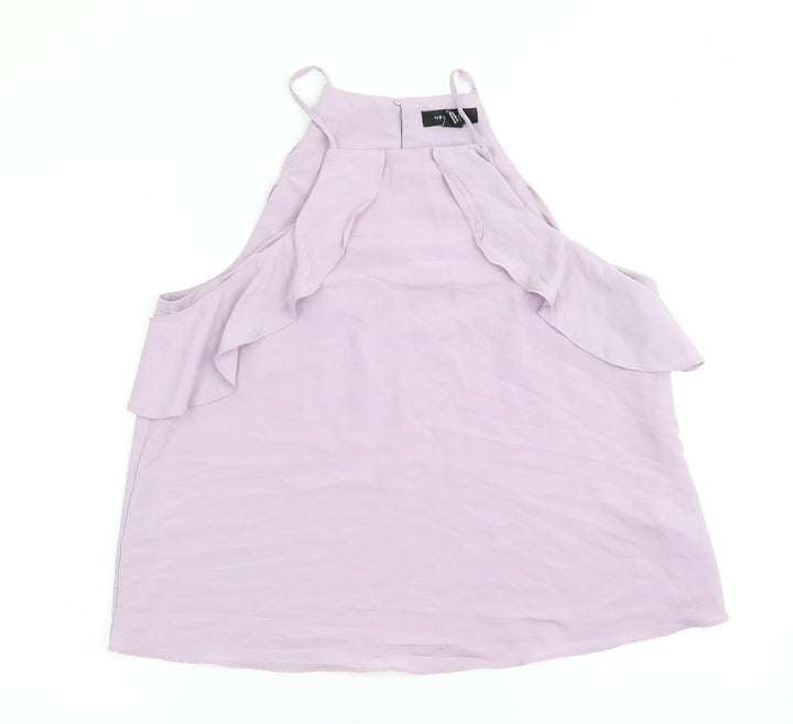 New Look Womens Purple   Camisole Blouse Size 12  - Cut out shoulders