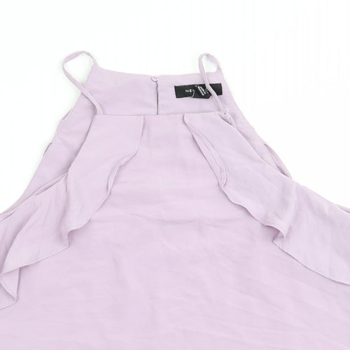 New Look Womens Purple   Camisole Blouse Size 12  - Cut out shoulders