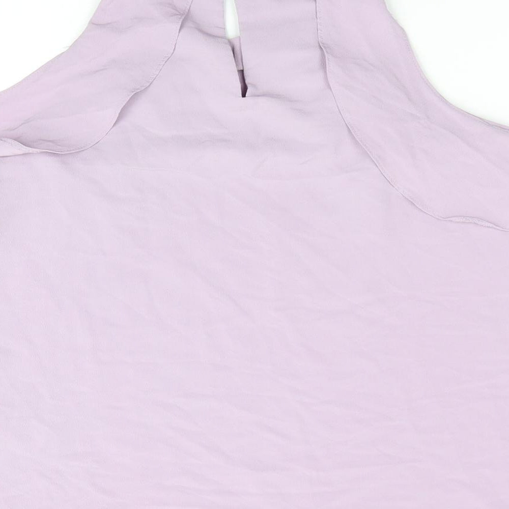New Look Womens Purple   Camisole Blouse Size 12  - Cut out shoulders
