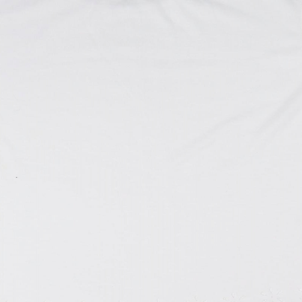 Atmosphere Womens White   Tunic T-Shirt Size 14  - Flower Cut out hem and sleeves