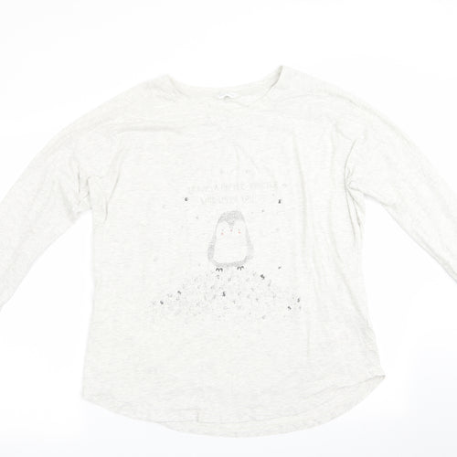 Love Sleep Womens Grey Animal Print   Pyjama Top Size 16  - Penguin - Leave a little sparkle wherever you go