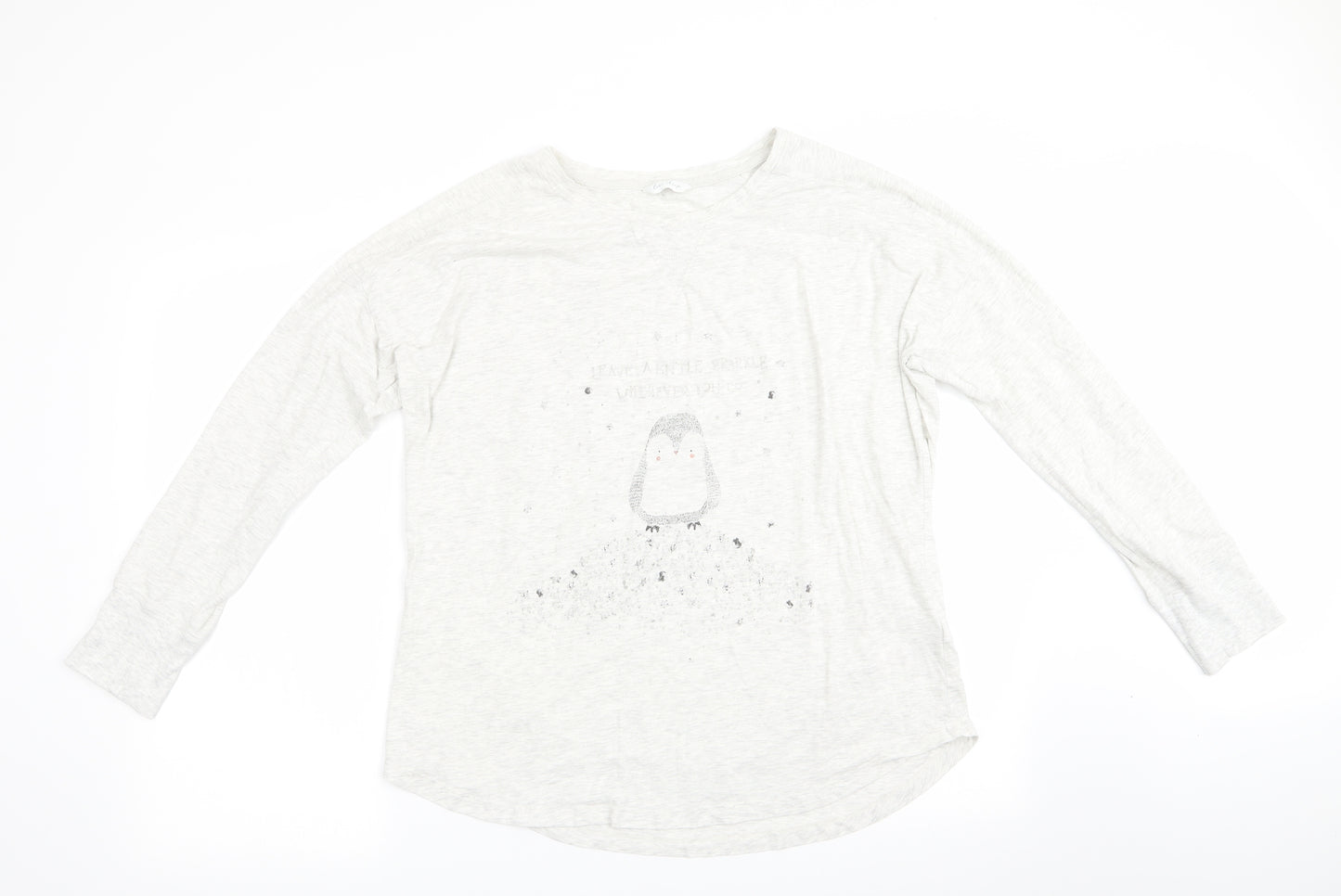 Love Sleep Womens Grey Animal Print   Pyjama Top Size 16  - Penguin - Leave a little sparkle wherever you go