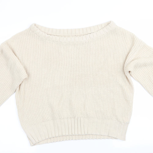Nasty Gal Womens Beige   Pullover Jumper Size M