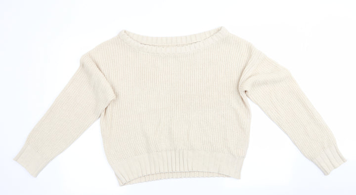 Nasty Gal Womens Beige   Pullover Jumper Size M