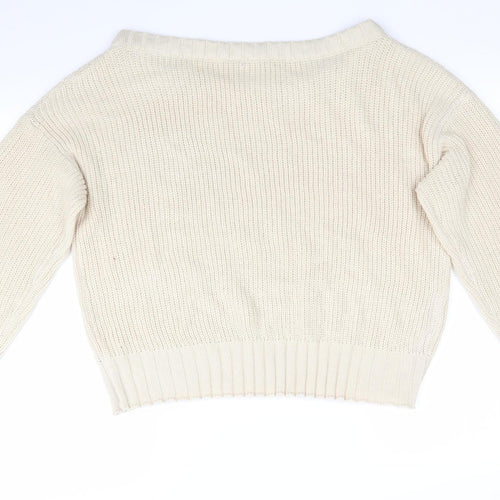 Nasty Gal Womens Beige   Pullover Jumper Size M