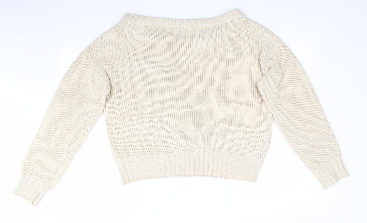 Nasty Gal Womens Beige   Pullover Jumper Size M