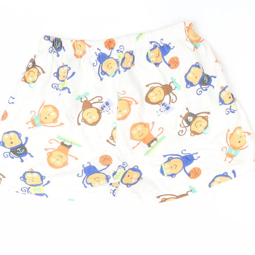 Primark Boys Ivory Animal Print   Sleep Shorts Size 3-4 Years  - Monkey Print