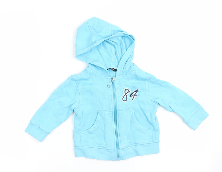 George Boys Blue   Full Zip Jumper Size 6-9 Months  - Hoodie
