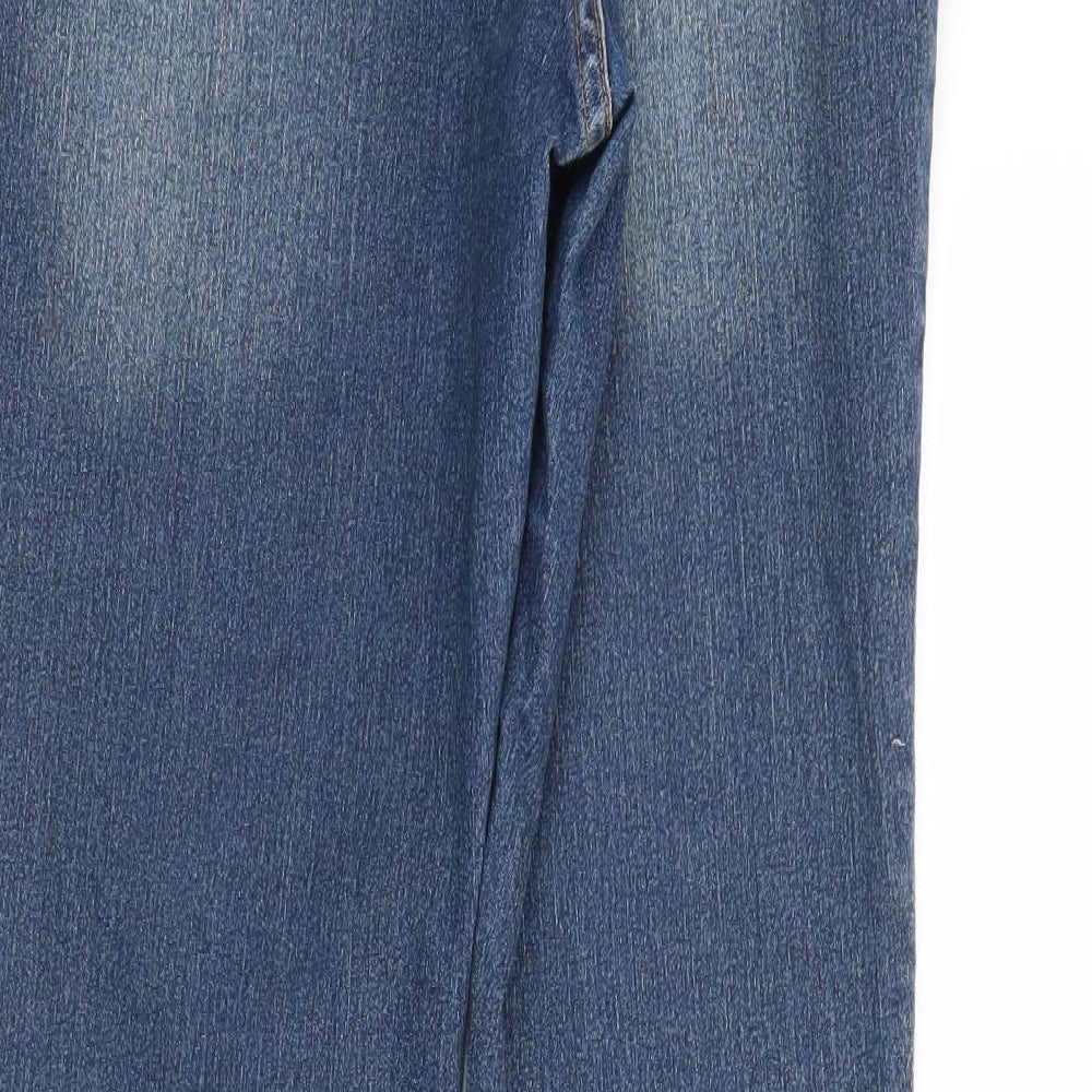 PRETTYLITTLETHING Womens Blue   Bootcut Jeans Size 14 L33 in