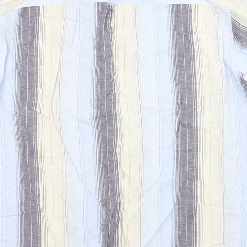 M&S Mens Multicoloured Striped   Button-Up Size XL