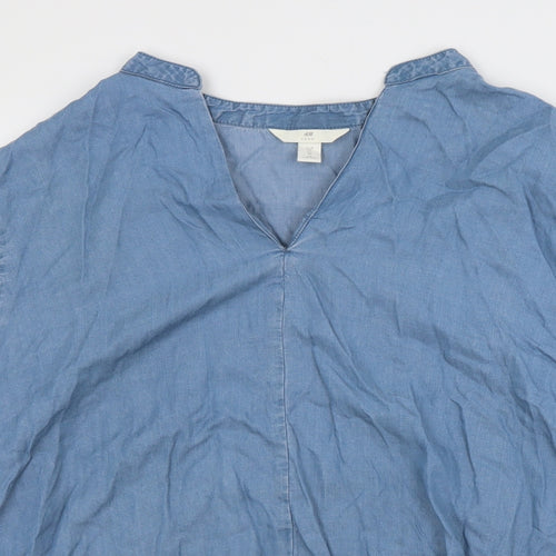 H&M Womens Blue   Basic Blouse Size 14