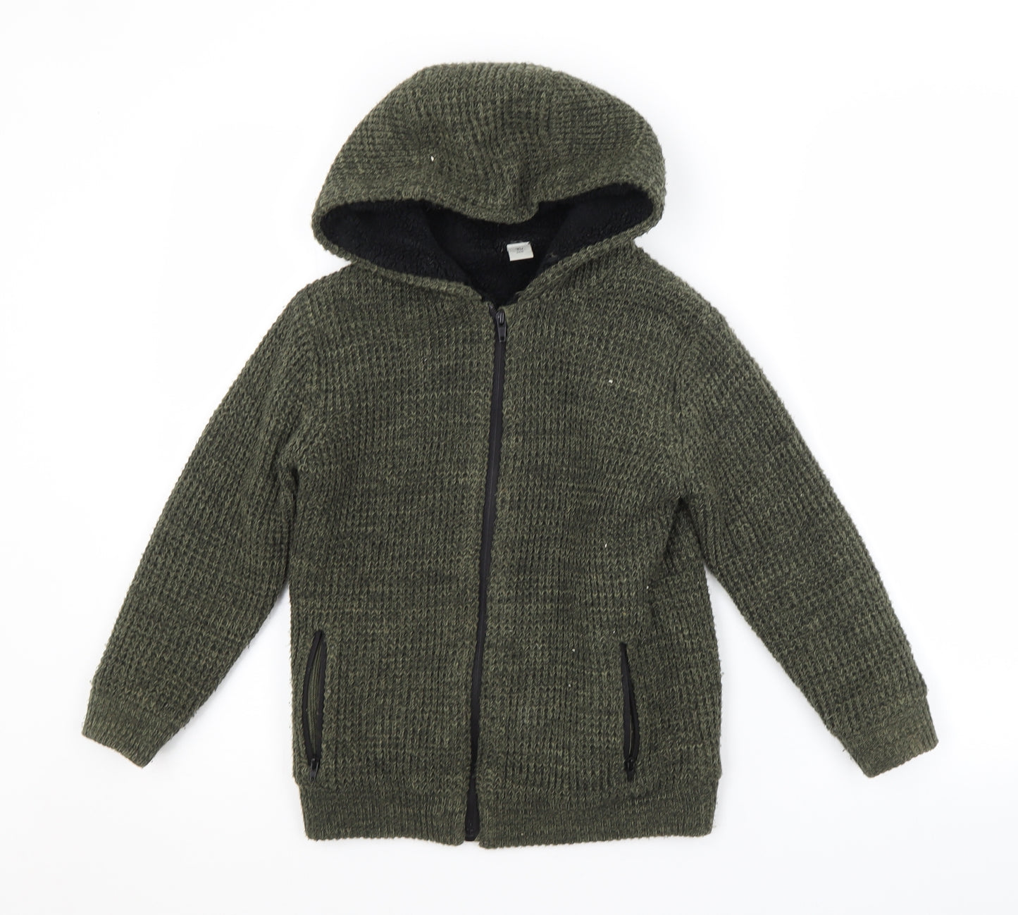 TU Boys Green   Full Zip Hoodie Size 8 Years