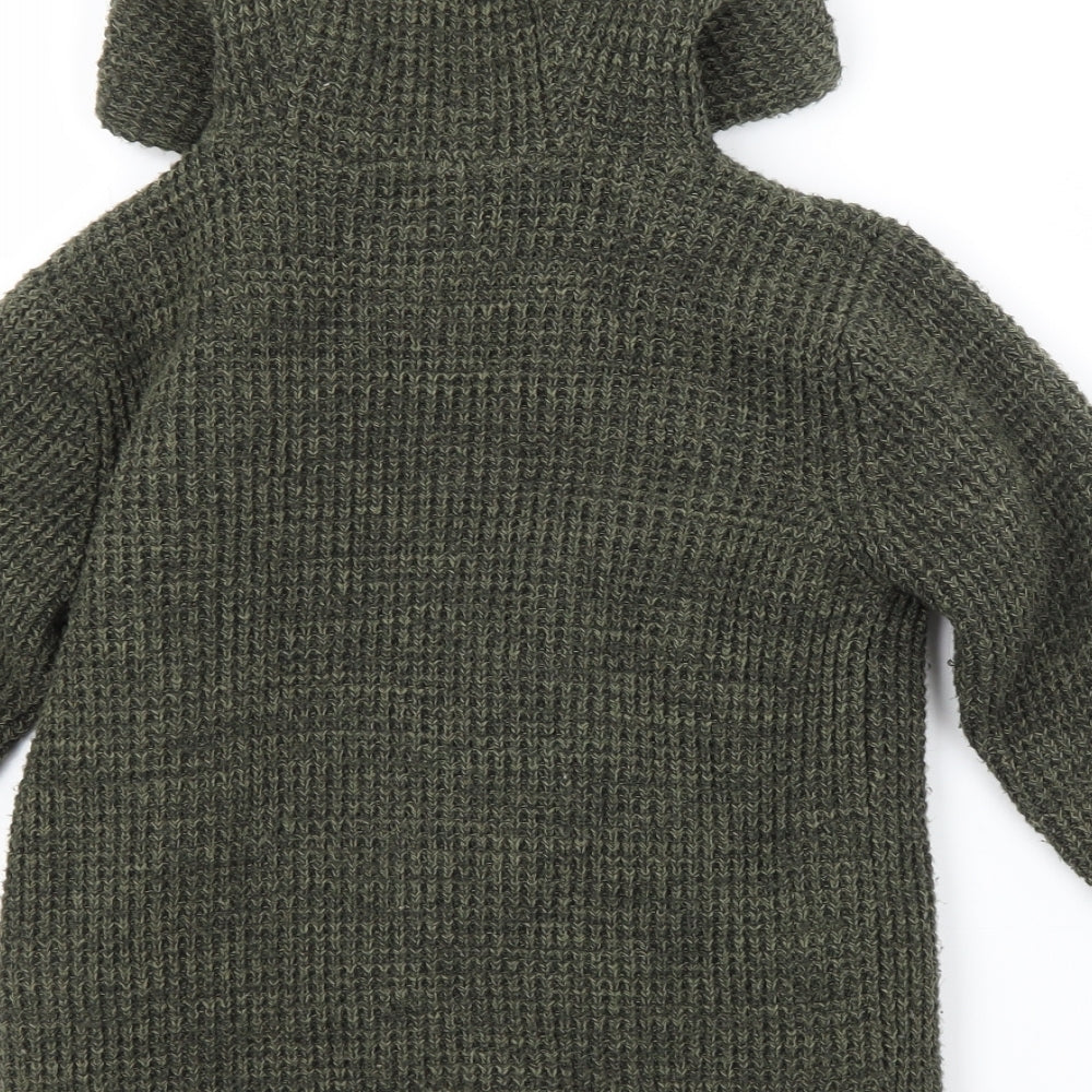 TU Boys Green   Full Zip Hoodie Size 8 Years