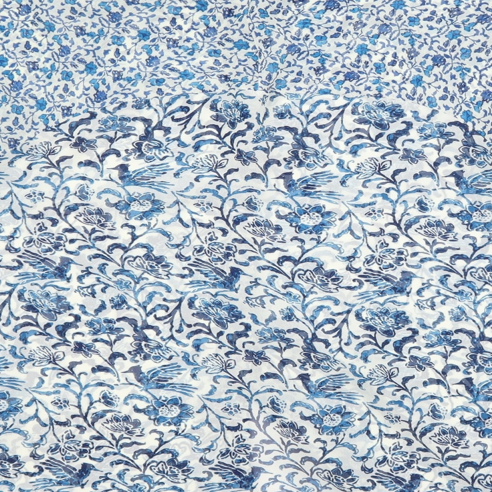 Atmosphere Womens Blue Floral  Basic Button-Up Size 8