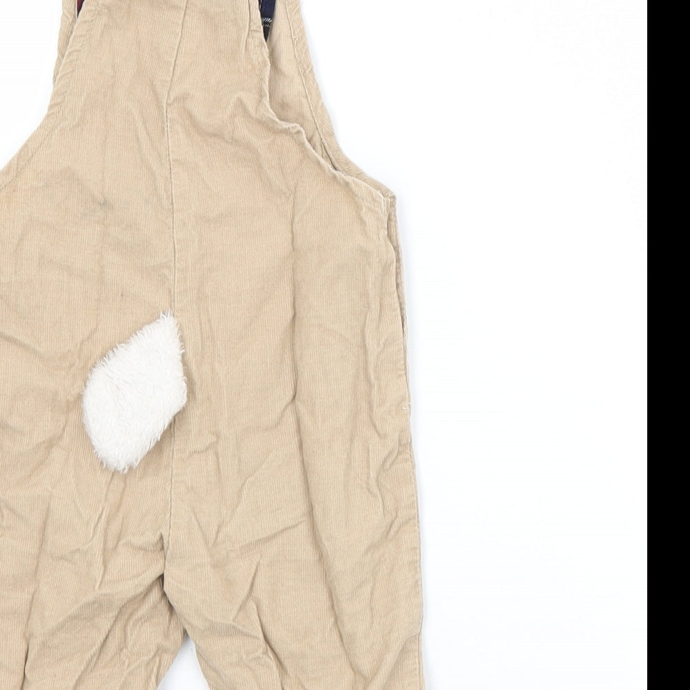 Preworn Baby Beige   Dungaree One-Piece Size 12-18 Months