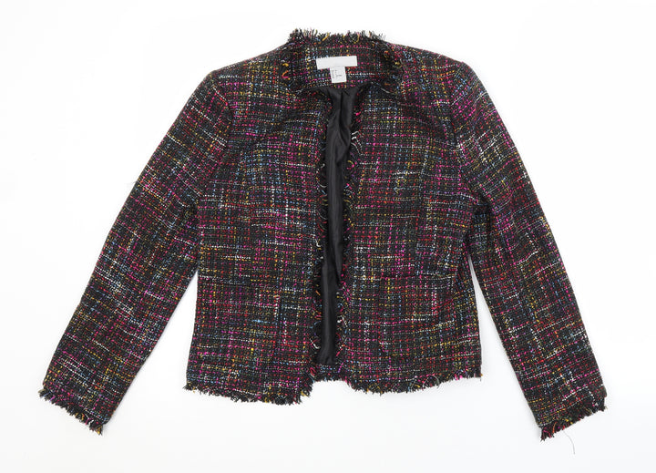 H&M Womens Multicoloured Check Jacket Blazer Size 6