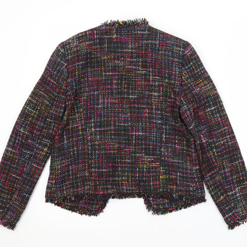 H&M Womens Multicoloured Check  Jacket Blazer Size 6