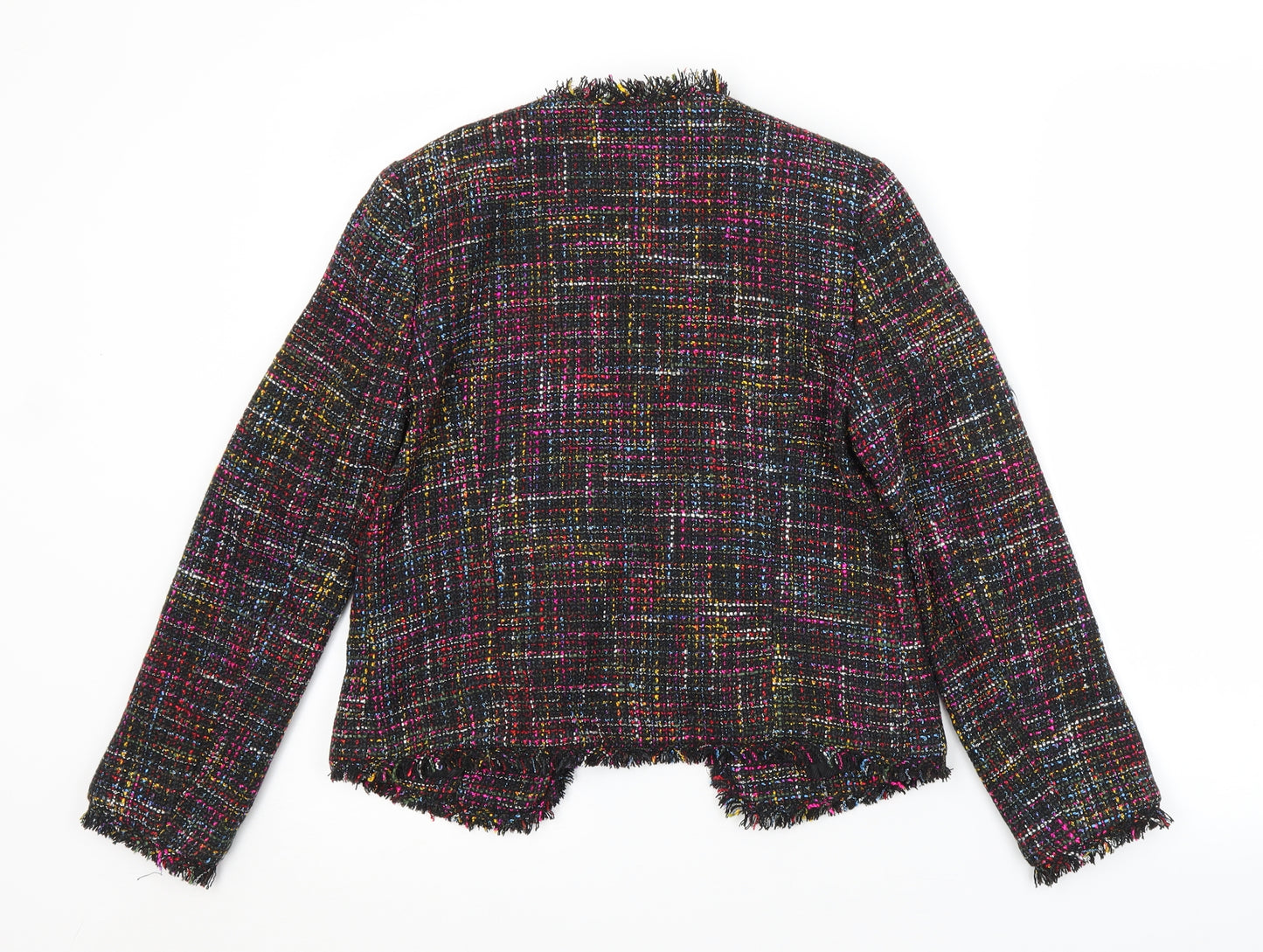 H&M Womens Multicoloured Check  Jacket Blazer Size 6