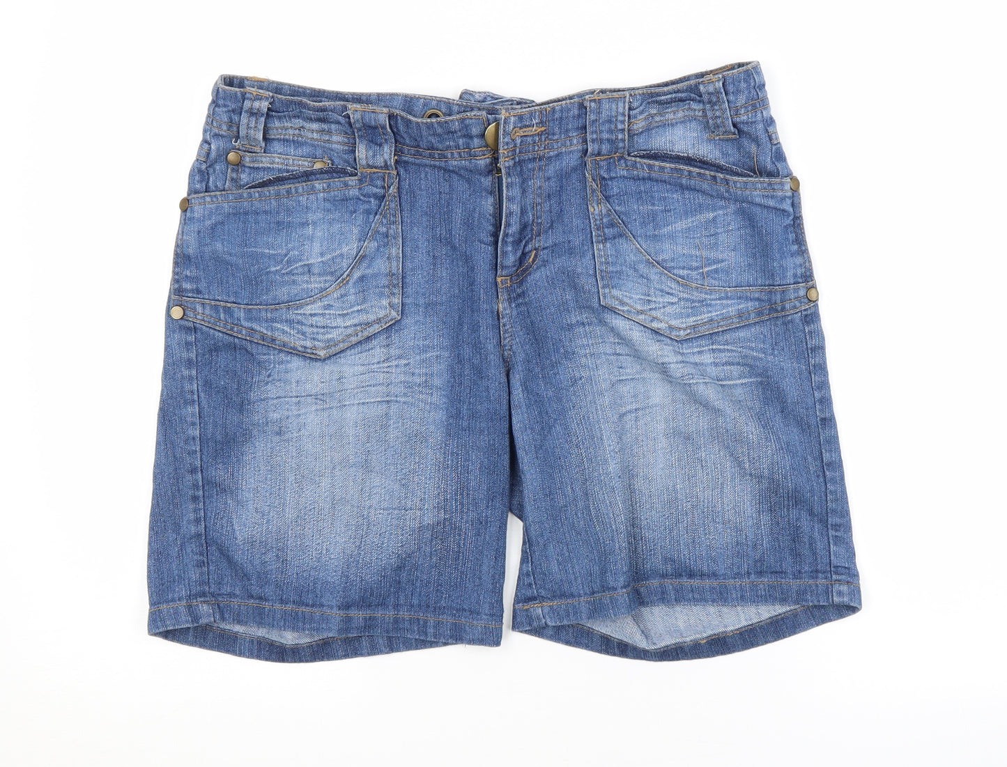 DENIM CO Womens Blue   Cut-Off Shorts Size 12