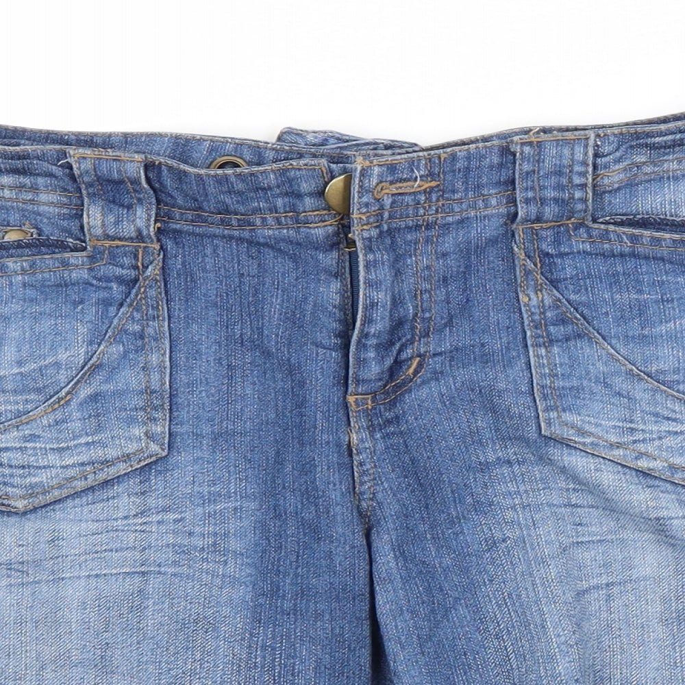 DENIM CO Womens Blue   Cut-Off Shorts Size 12