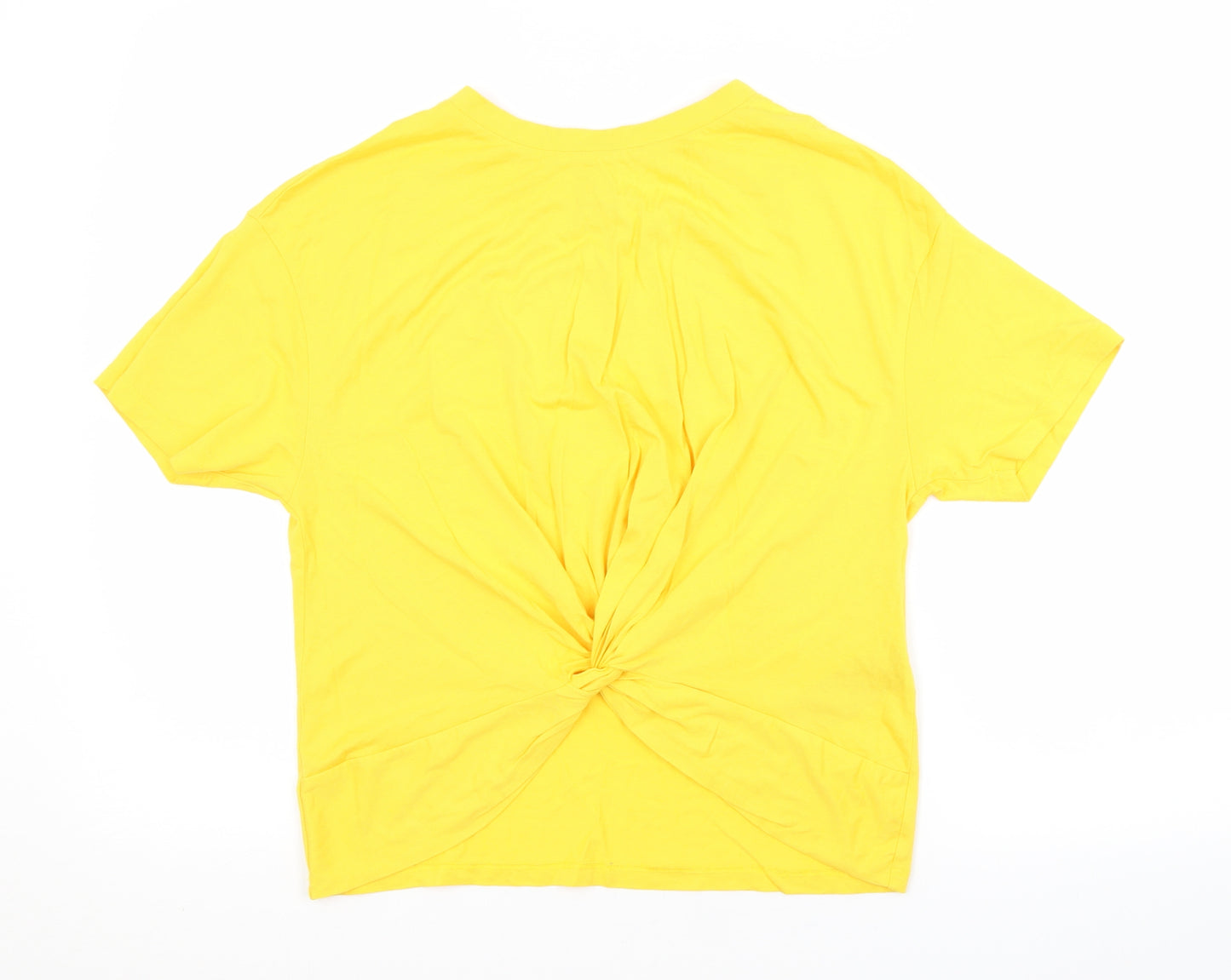 Noisy may Womens Yellow   Cropped T-Shirt Size XS