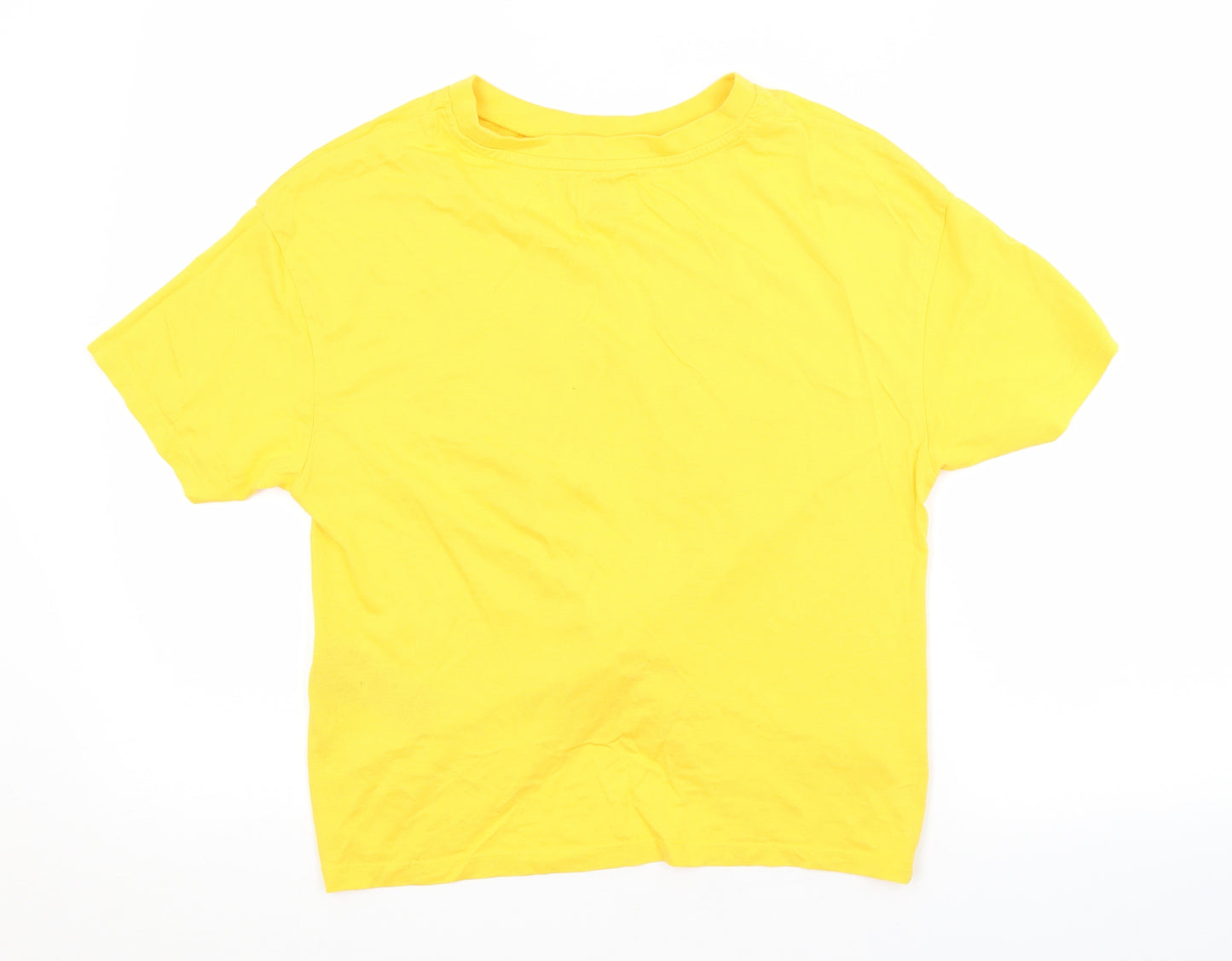 Noisy may Womens Yellow   Cropped T-Shirt Size XS