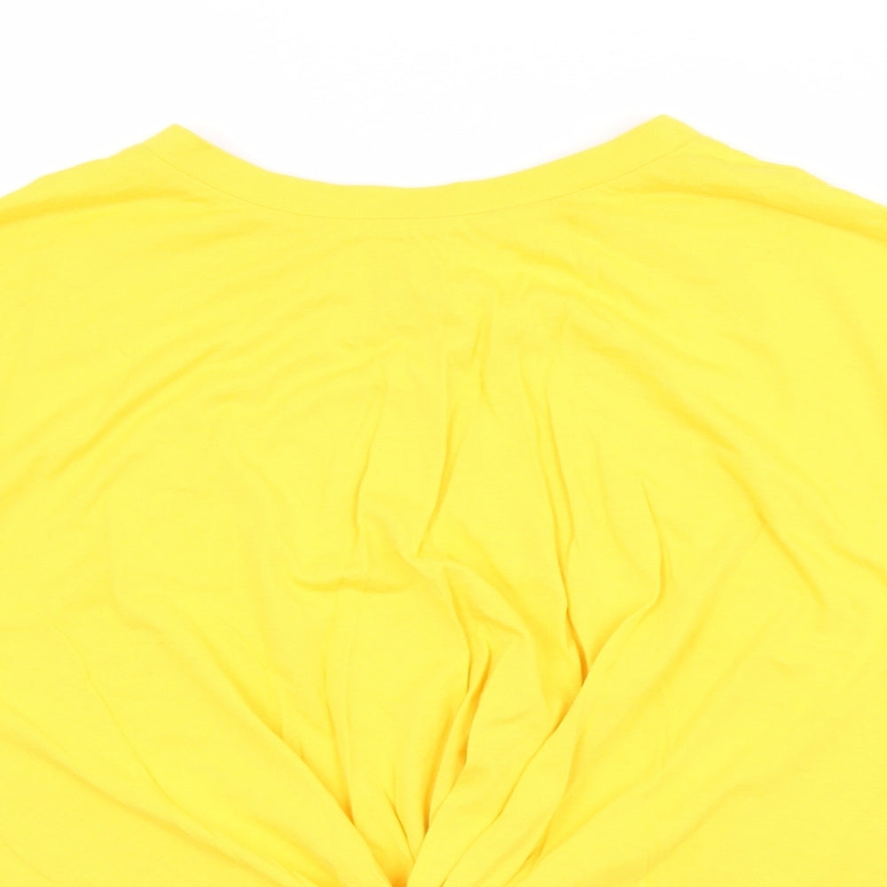 Noisy may Womens Yellow   Cropped T-Shirt Size XS