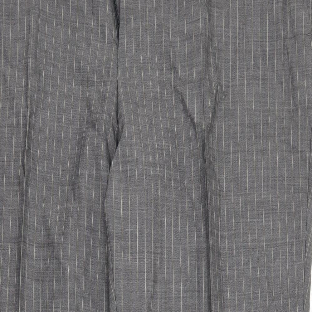 BHS Mens Grey Striped  Trousers  Size 44 in L31 in