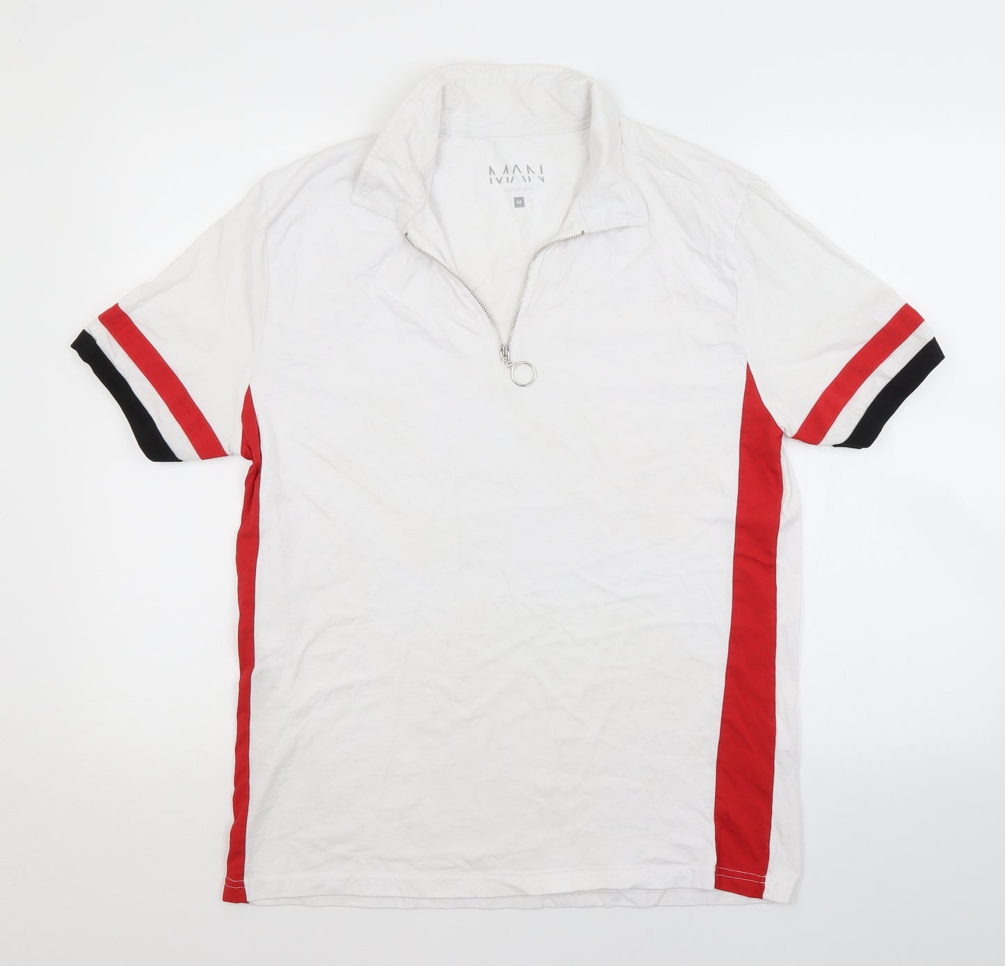 Boohoo Mens White    Polo Size M