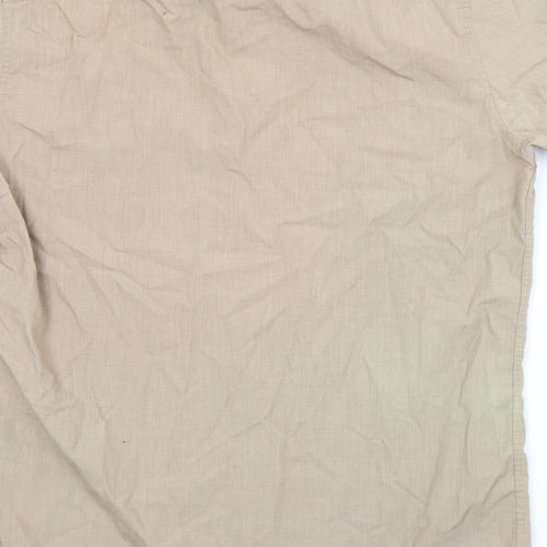 Topman Mens Brown    Button-Up Size M