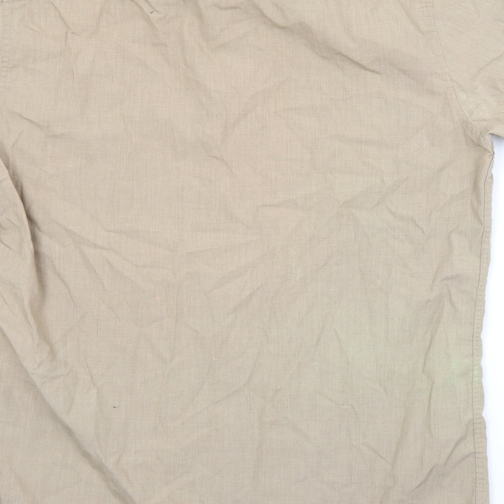 Topman Mens Brown    Button-Up Size M