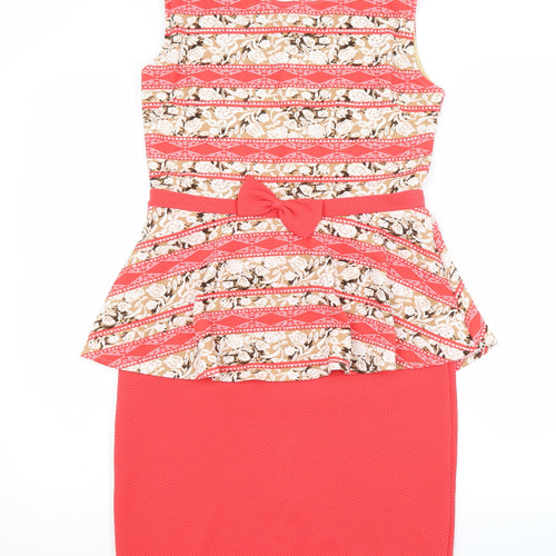 Preworn Womens Multicoloured Floral  Pencil Dress