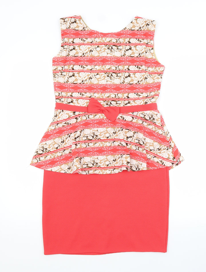 Preworn Womens Multicoloured Floral  Pencil Dress