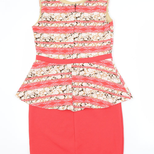 Preworn Womens Multicoloured Floral  Pencil Dress