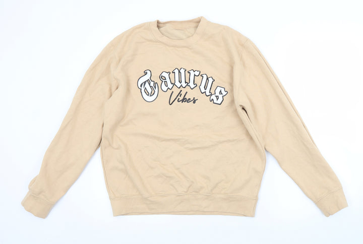 Preworn Womens Beige Pullover Sweatshirt - TAURUS