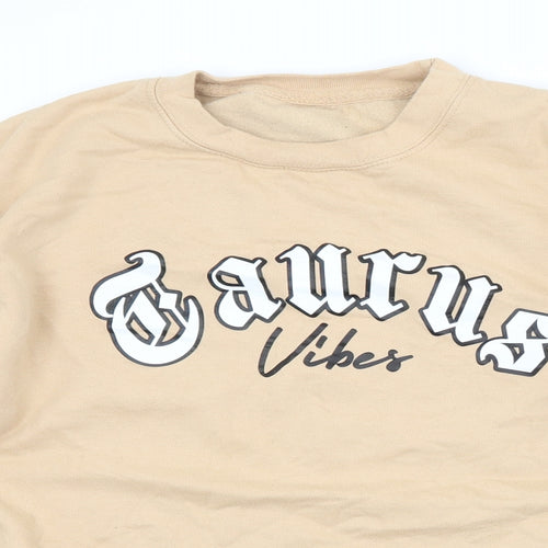 Preworn Womens Beige   Pullover Sweatshirt   - TAURUS