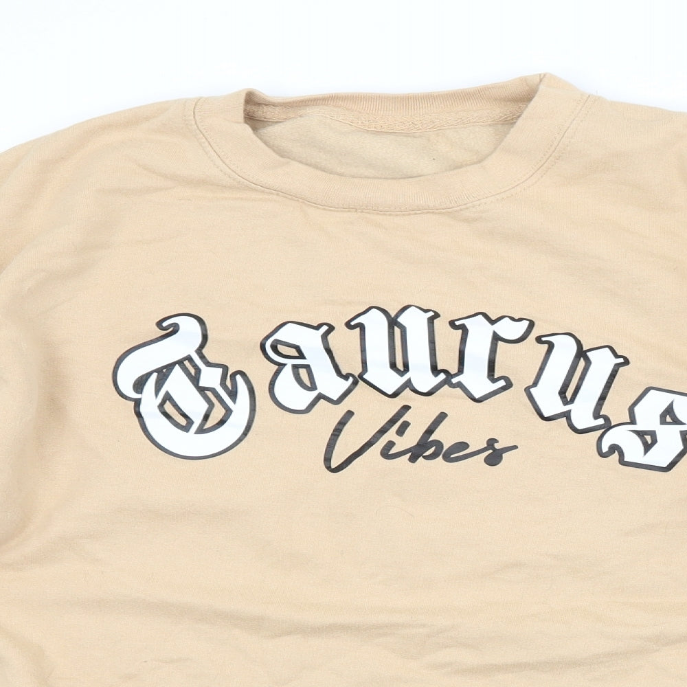 Preworn Womens Beige   Pullover Sweatshirt   - TAURUS