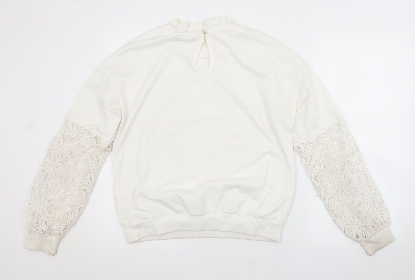 SheIn Womens White   Pullover Jumper Size 10