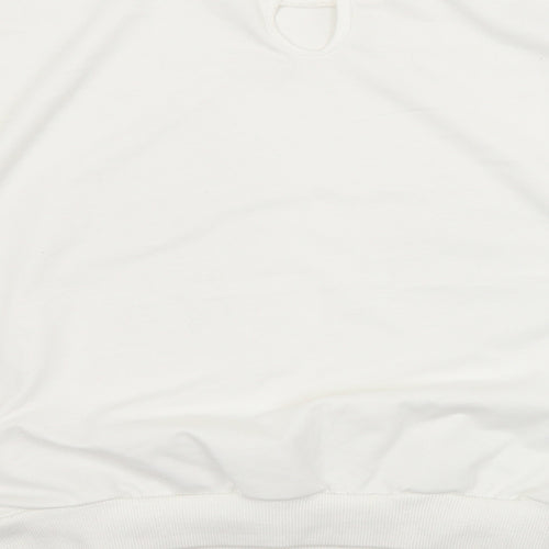 SheIn Womens White   Pullover Jumper Size 10