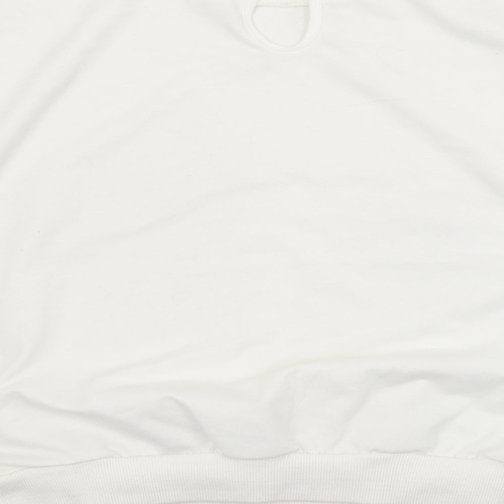 SheIn Womens White   Pullover Jumper Size 10