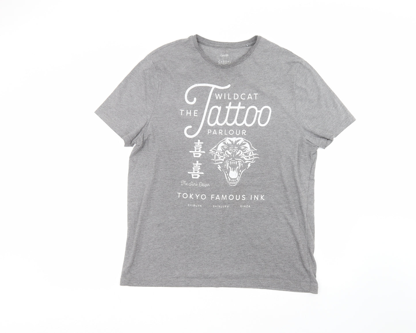 George Mens Grey    T-Shirt Size L