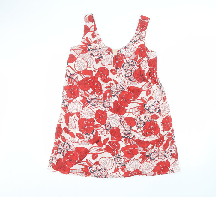 New Look Womens White Floral  A-Line  Size 12