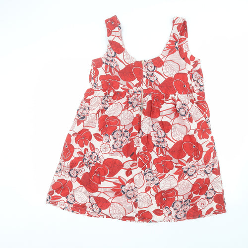 New Look Womens White Floral  A-Line  Size 12