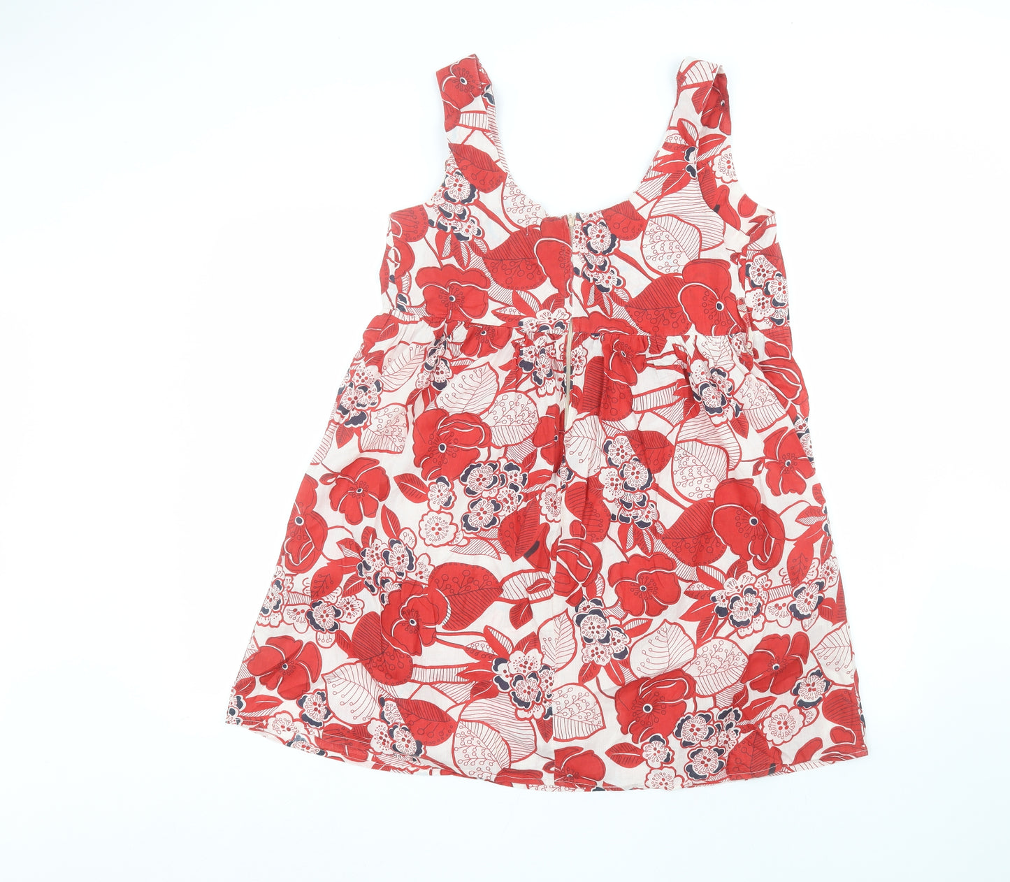 New Look Womens White Floral  A-Line  Size 12